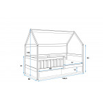 Detská posteľ Smart2 160 x 80 cm - biela